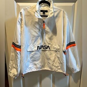 Forever 21 White NASA Jacket Sz Med